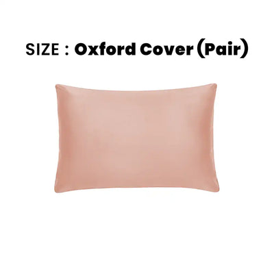 ths giza cotton oxford pillow cover pair rose