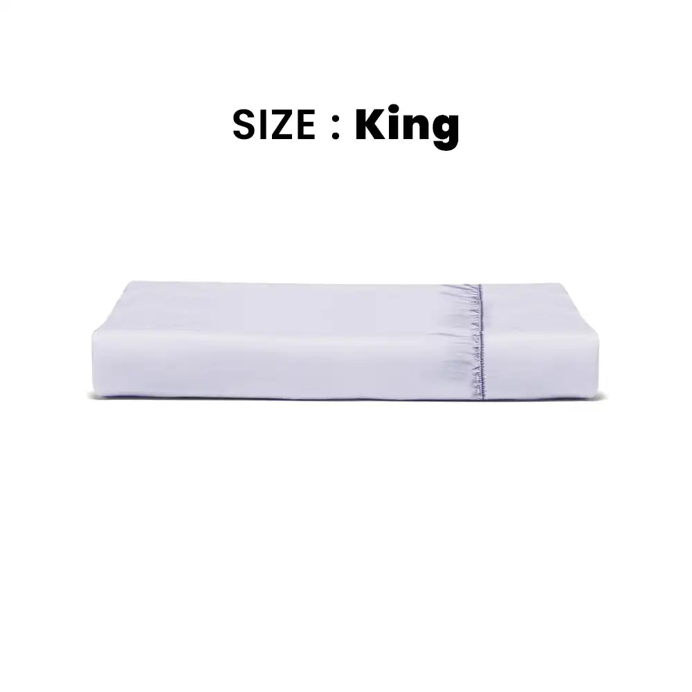 ths giza cotton king fitted bed sheet grey