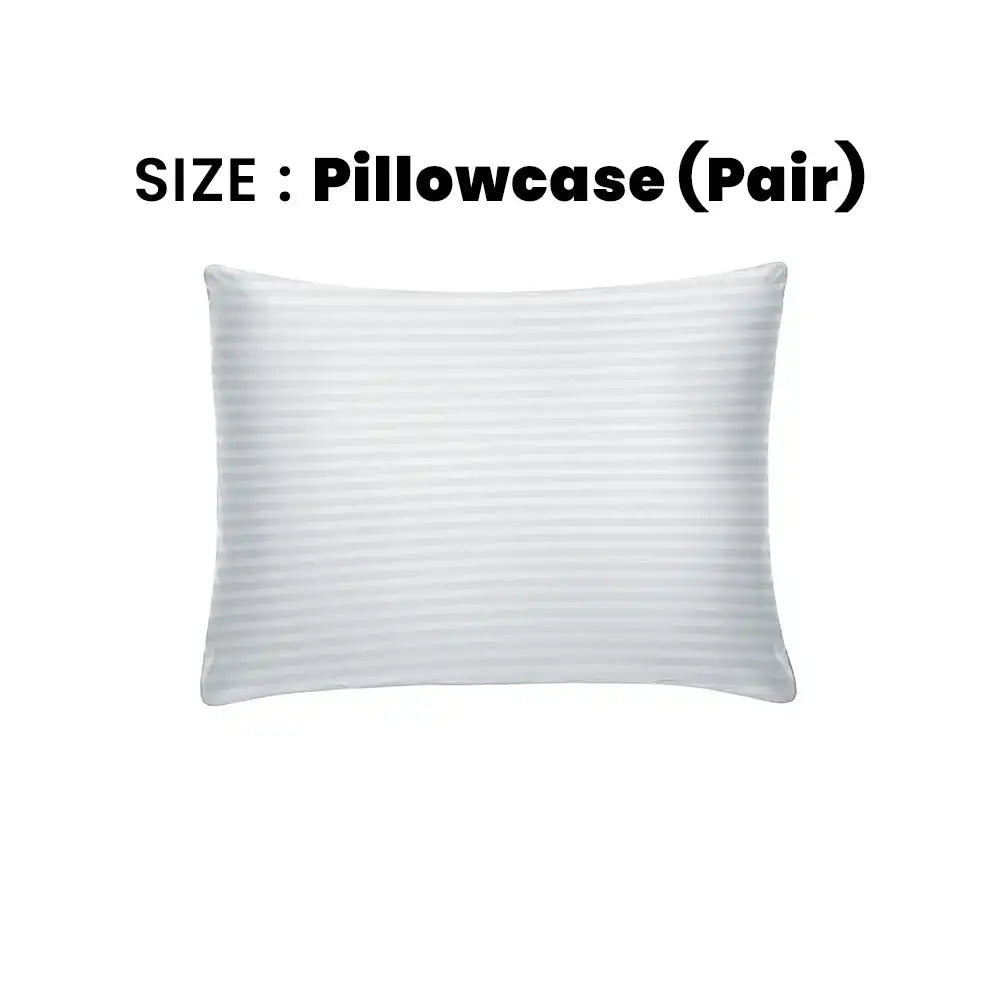 ths zen stripes cotton pillowcase pair silver grey