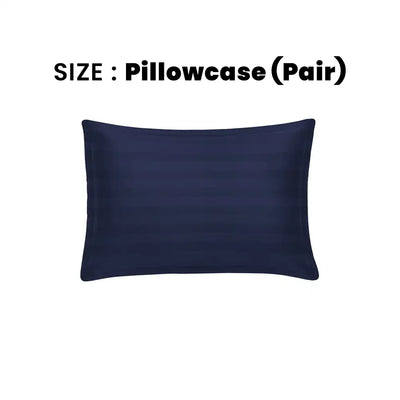 ths eternal stripes cotton pillowcase pair navy blue