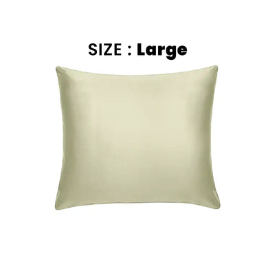 ths giza cotton large cushion cover silver green