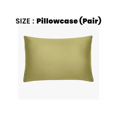 ths giza cotton pillowcase pair slit green