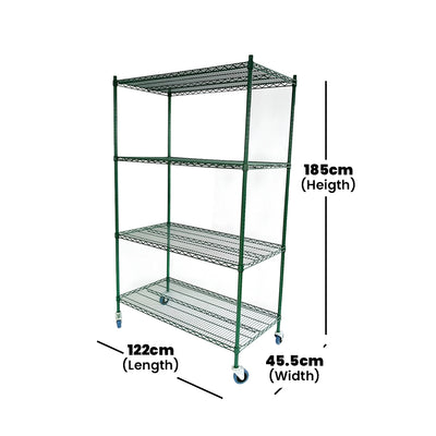 كاسيفيت  1848pew، وحدة رفوف سلكية، مصنوعة من ايبوكسي، 122 × 45.5 × 185 سم