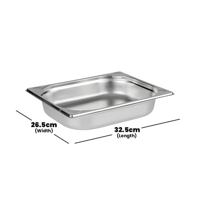 Viraj Stainless Steel GN 1/2 Pan,  Height 6.5CM