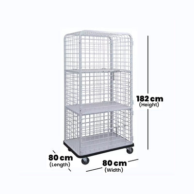 Wheelmate USA Wired Laundry Cage L80 x W80 x H182 cm