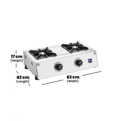 remta countertop 2 gas burner 1340 w