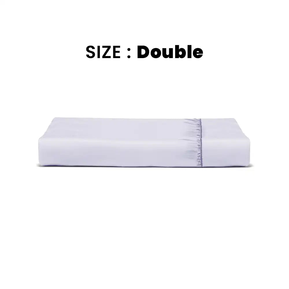 ths giza cotton double fitted bed sheet grey