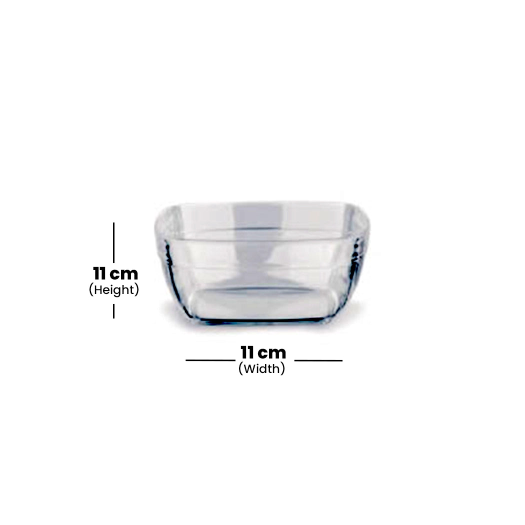 Tribeca Polycarbonate Clear Square Bowl 11 x 11 Cm, BOX QUANTITY 60 PCS