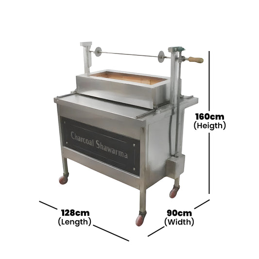 THS Charcoal Shawarma Machine, 128 x 90 x 160 cm