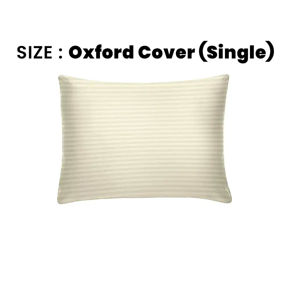 ths zen stripes single cotton oxford pillow cover ivory