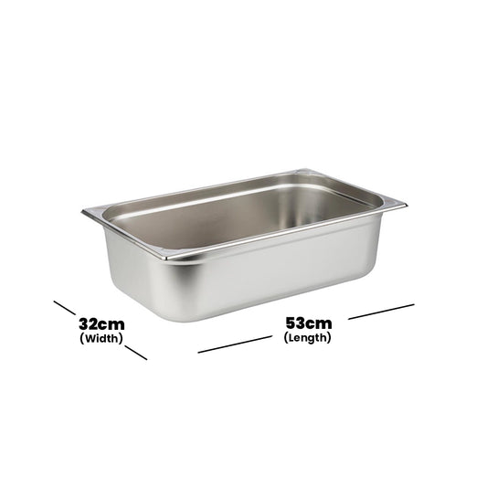 Viraj Stainless Steel GN 1/1 Pan, Height 15CM