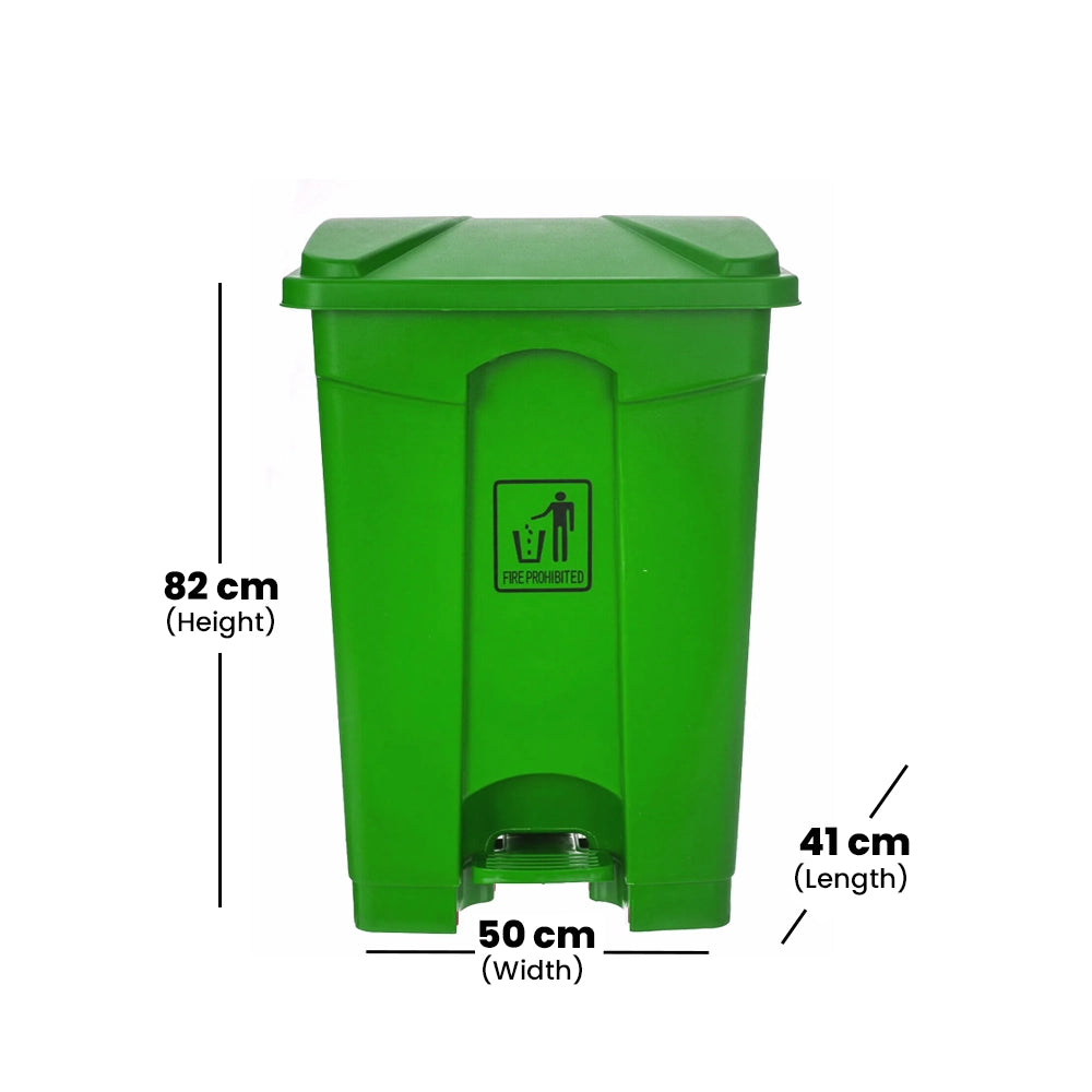 THS AF07318 Green Garbage Can With Pedal 87 L