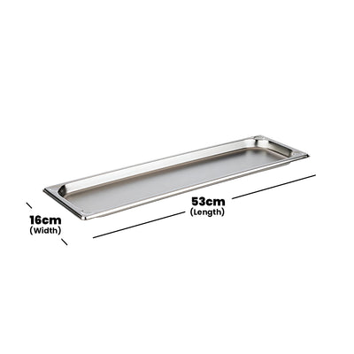 Viraj Stainless Steel GN 2/4 Pan, Height 20cm