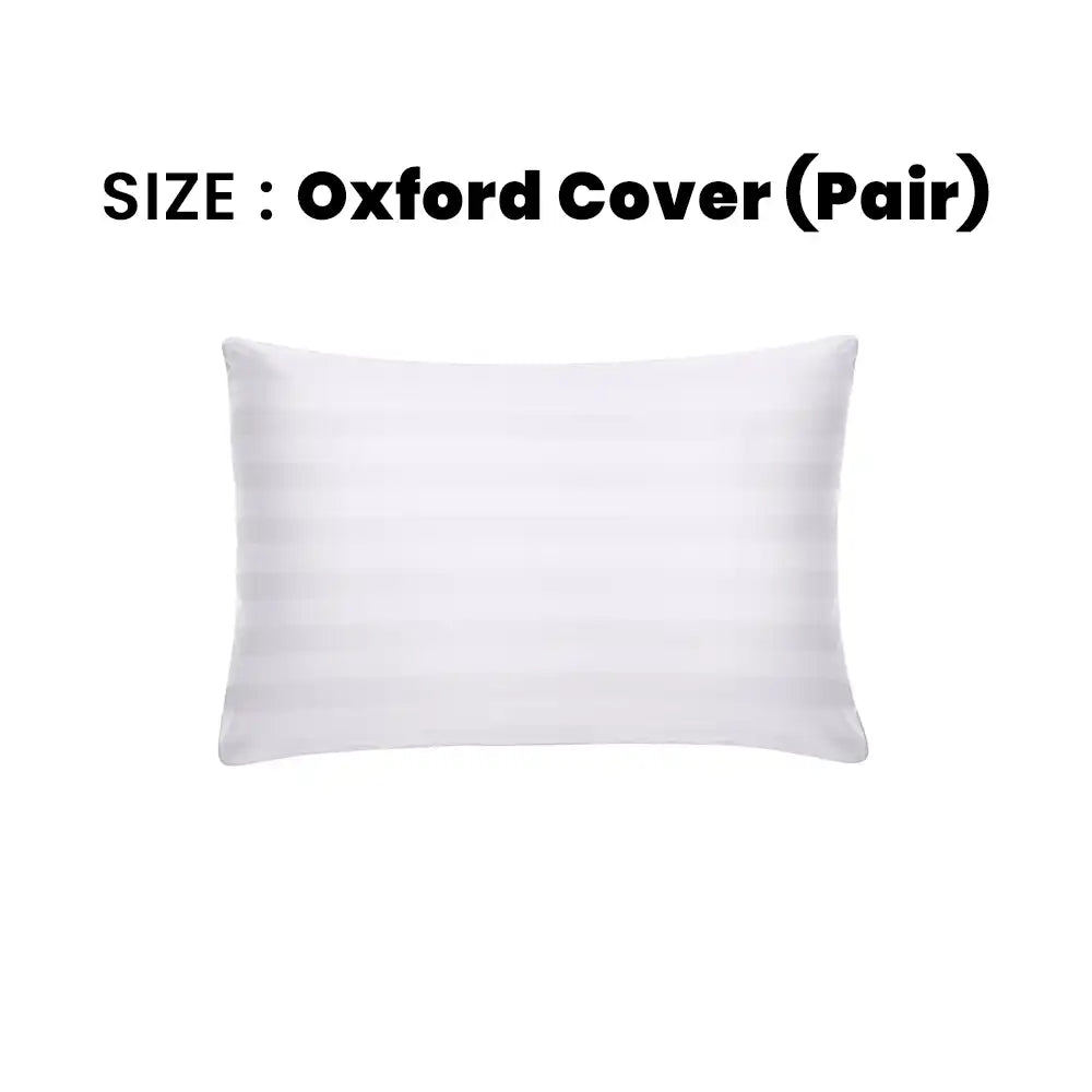 ths eternal stripes cotton oxford pillow cover pair white