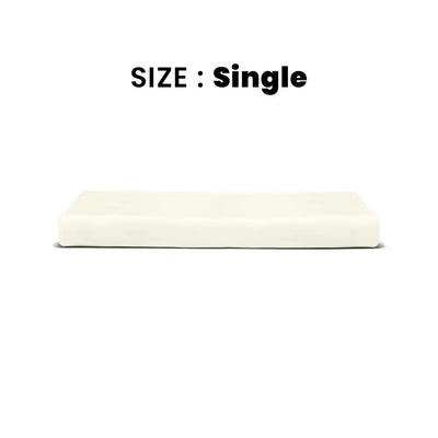 ths giza cotton single flat bed sheet ivory