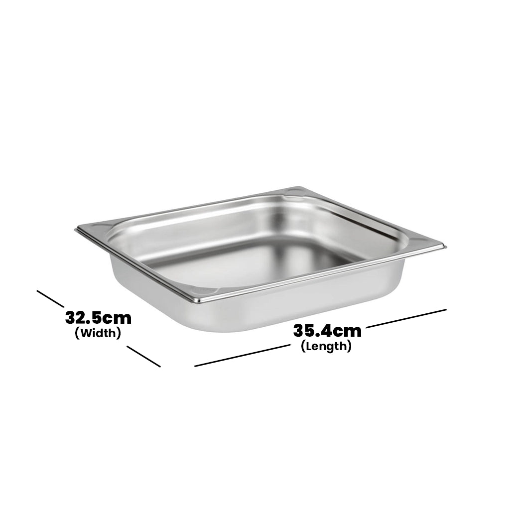 Viraj Stainless Steel GN 2/3 Pan, Height 6.5cm