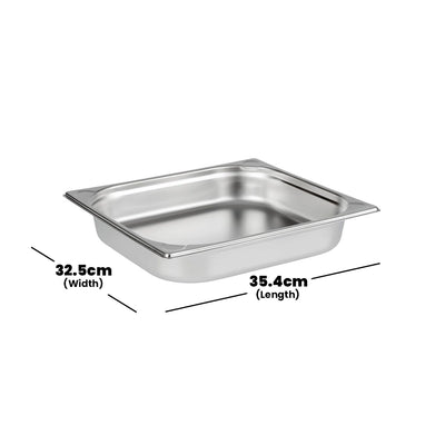 Viraj Stainless Steel GN 2/3 Pan, Height 6.5cm