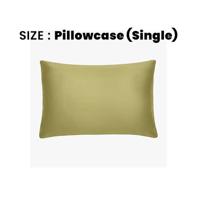 ths giza cotton single pillowcase slit green