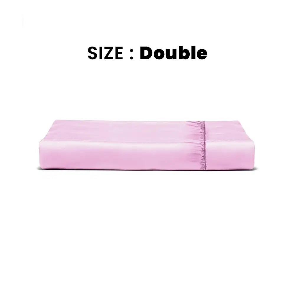 ths giza cotton double fitted bed sheet mauve