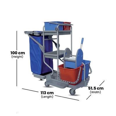 THS RSANTARES7 Multipurpose Service Trolley With Double Bucket