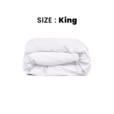 ths eternal stripes king cotton duvet cover white