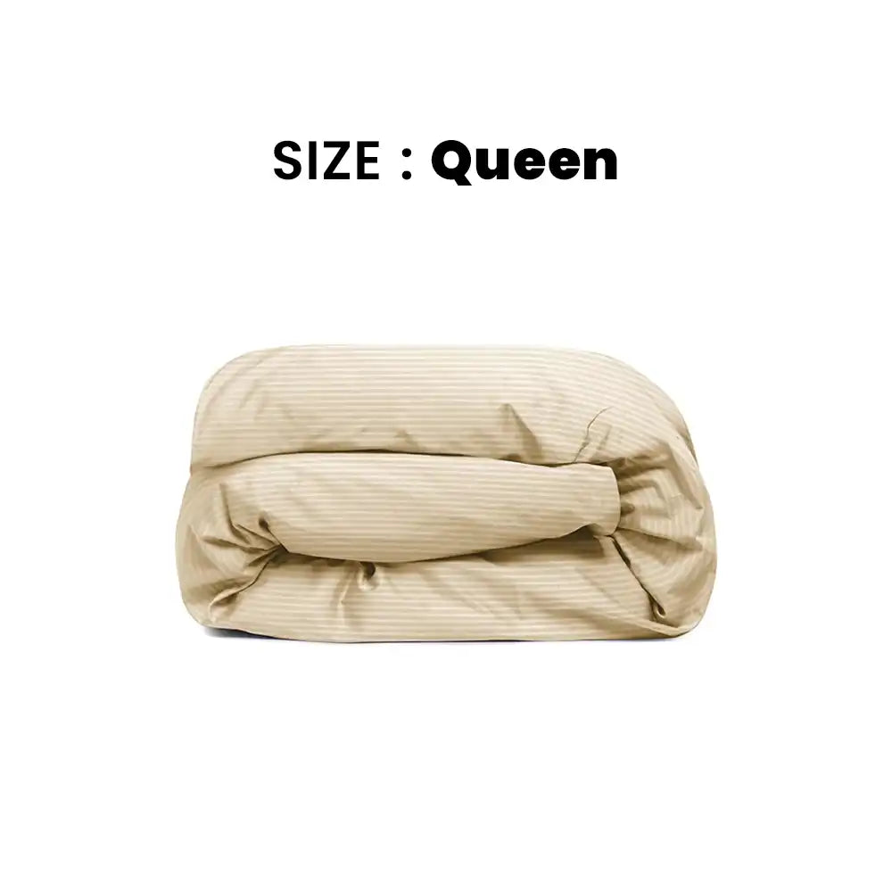 ths zen stripes queen duvet cover beige