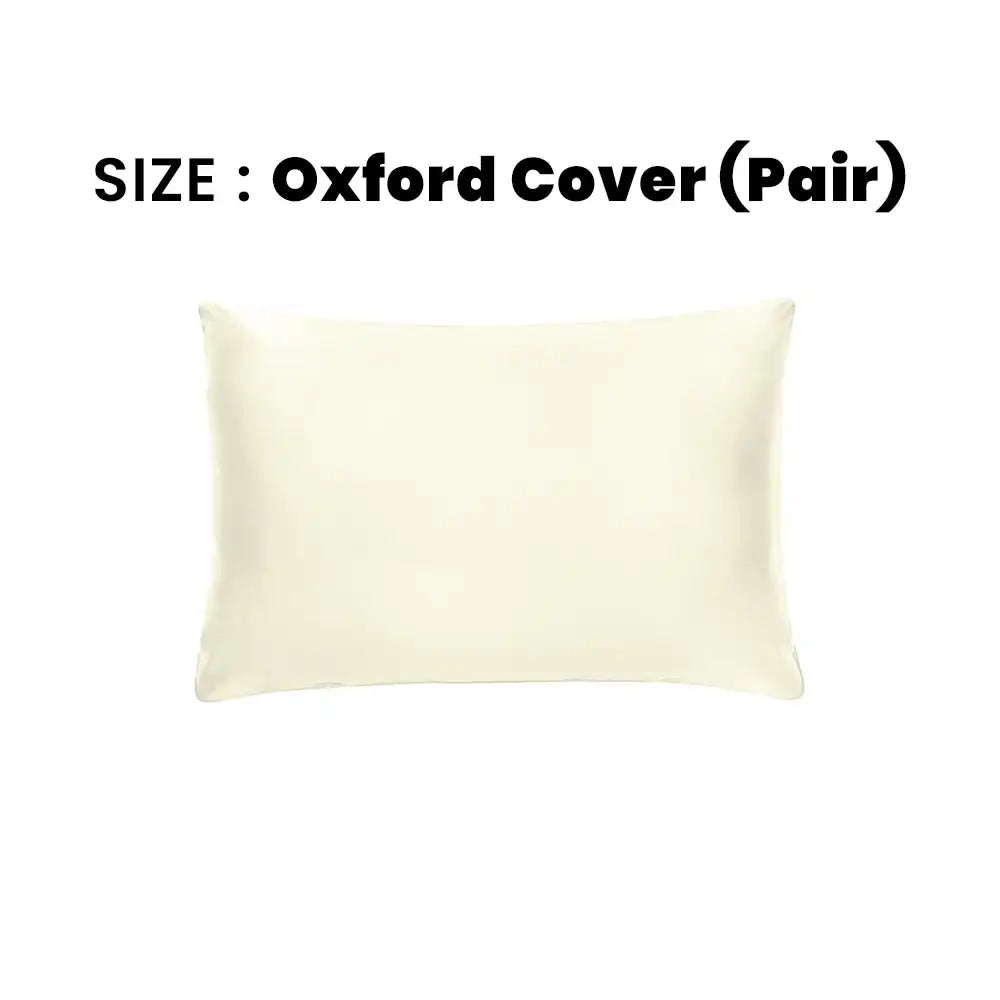 ths giza cotton oxford pillow cover pair ivory