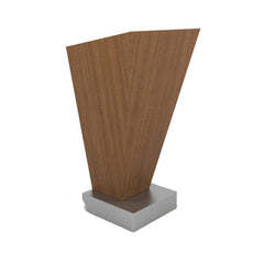 Spectrum Lectern L 55 x W 54 x H 115 cm, Powder Coating Metal Base, MDF Laminated. Cable Organizer, 2 Work Surface