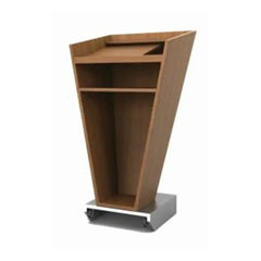 Spectrum Lectern L 55 x W 54 x H 115 cm, Powder Coating Metal Frame, MDF Laminated. Cable Organizer, 2 Work Surface