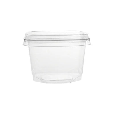 Hotpack Square PET Deii Container Without Lid, 355 ml, 500 PCs