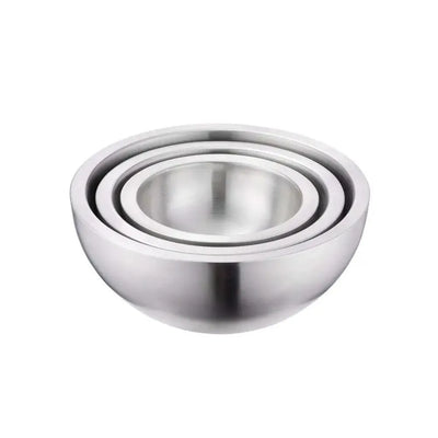 Sunnex Stainless Steel Double Wall Salad Bowl Silver, 16 cm