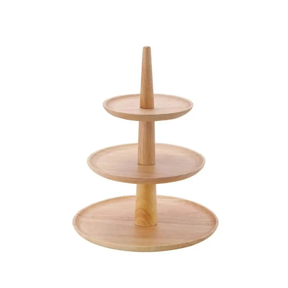 Sunnex Wooden 3 Tier Display Stand Round