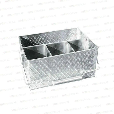 Tablecraft 10040 Stainless Steel Rectangular Caddy, L 10¾ x W 8¾ x H 4¾