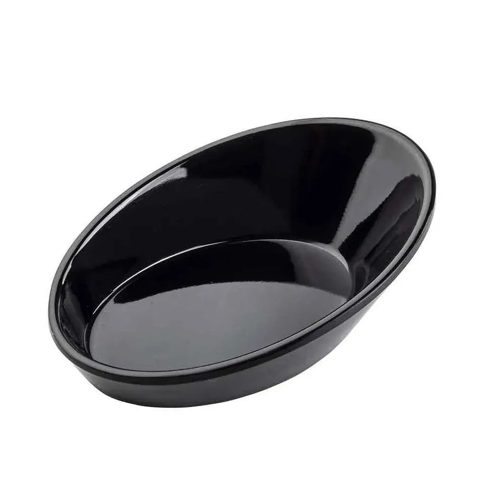 Tablecraft 10313BK melamine Oval Mini Dish 0.75 Oz, Black 9 x 6 x 3 cm