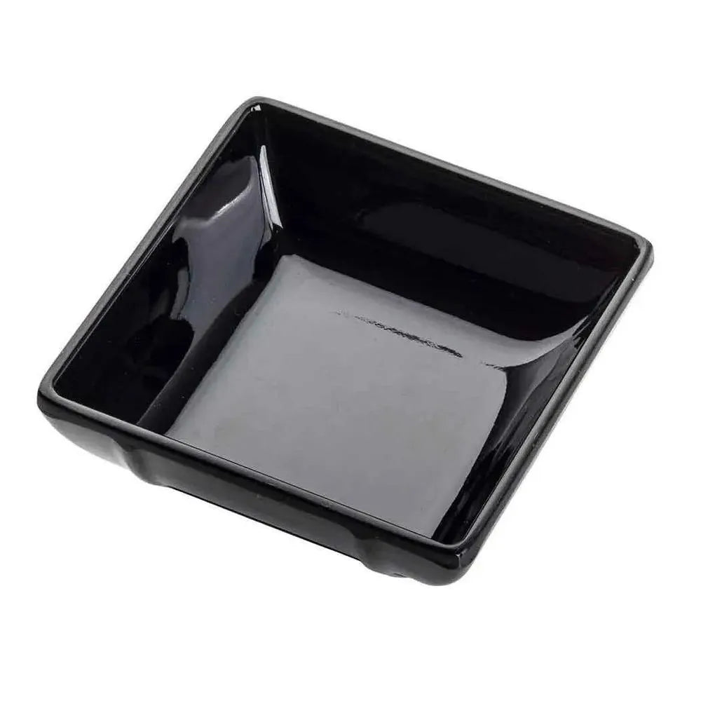 Tablecraft 10316BK melamine Square Mini Bowl 2.5 Oz, Black 7 x 7 x 3 cm