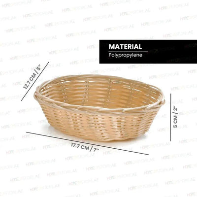 Tablecraft 1171W Polypropylene Oval Serving Basket 7