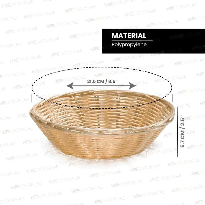 Tablecraft 1175W Polypropylene Round Serving Basket 8.5" x 8.5" x 2.25" - HorecaStore