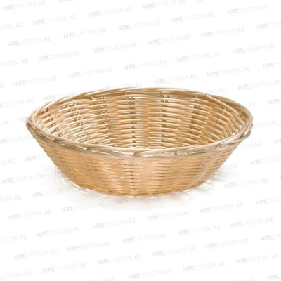 Tablecraft 1175W Polypropylene Round Serving Basket 8.5