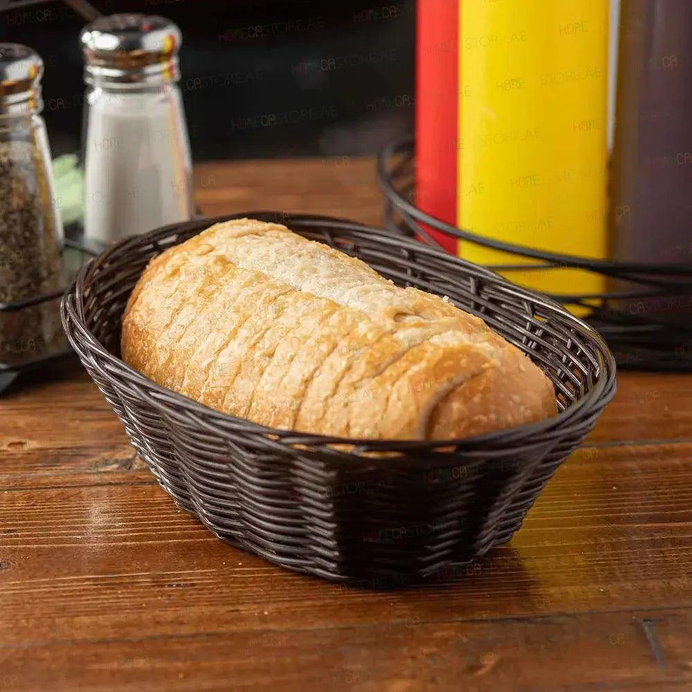 Tablecraft 1474 Polypropylene Round Bread Basket 9" x 6" x 2.25" - HorecaStore