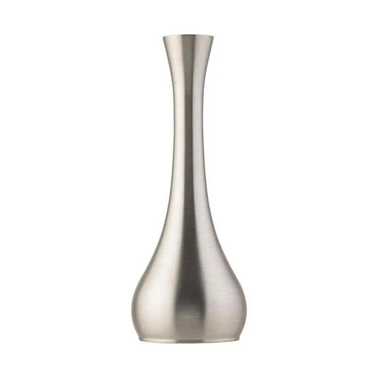 Tablecraft 269 Zinc Alloy Brushed Finish Vase 7 x 7 x 18 cm