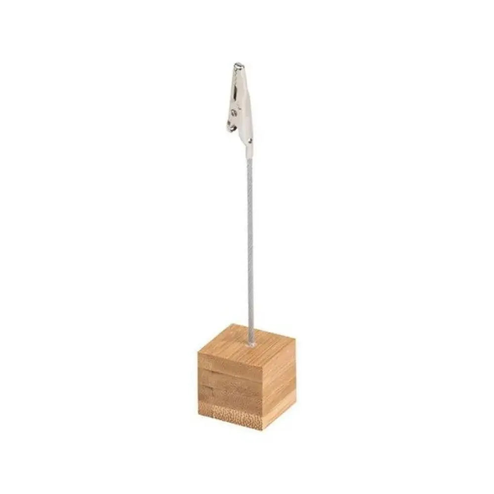 Tablecraft 5CHBAM Bamboo Metal Clip Sign Holder,  H 12 cm