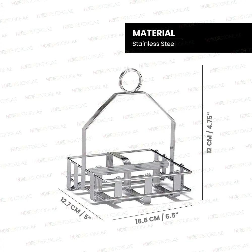 Tablecraft 609R Chrome Plated Combo Rack, Fits S&P Shakers, L 6½ x W 5 x H 4¾'' - HorecaStore