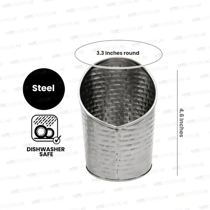 Tablecraft GTSS28 Steel Slanted Round Fry Cup, 3.3" x 3.3" x 4.6" - HorecaStore