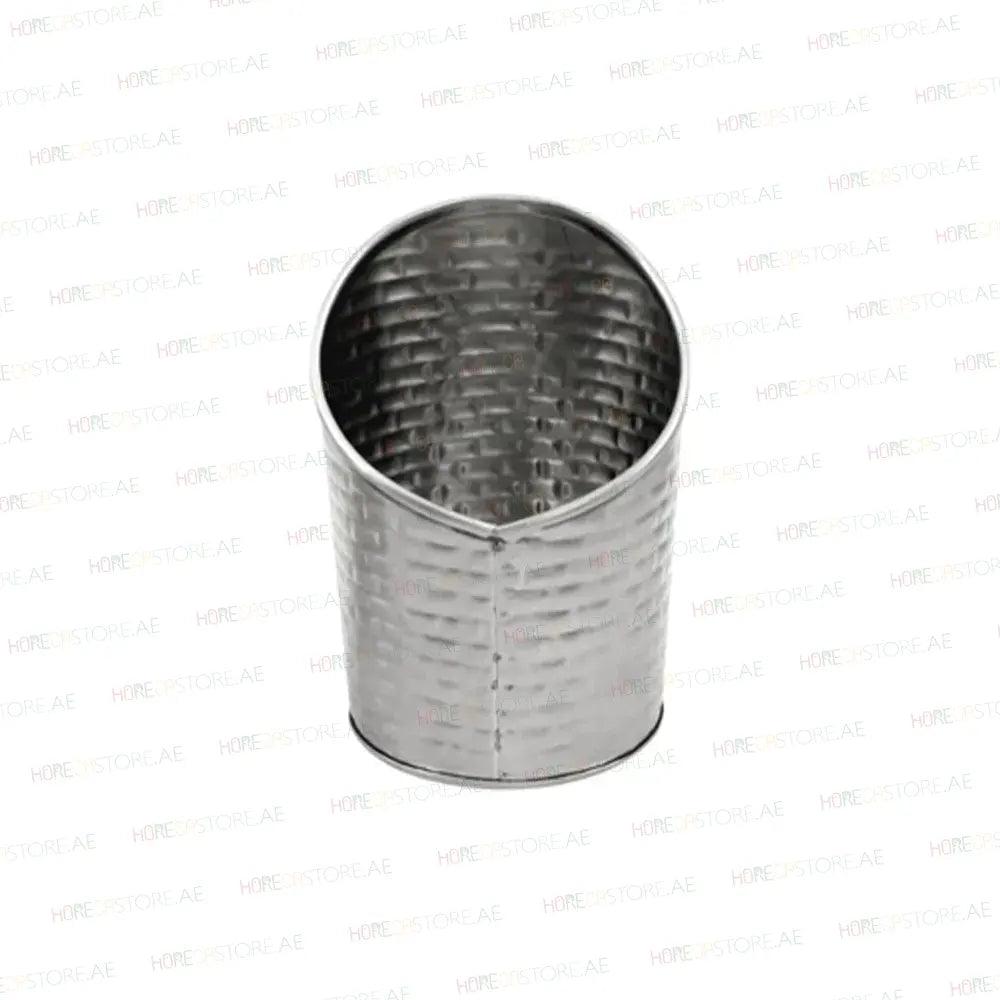 Tablecraft GTSS28 Steel Slanted Round Fry Cup, 3.3" x 3.3" x 4.6" - HorecaStore