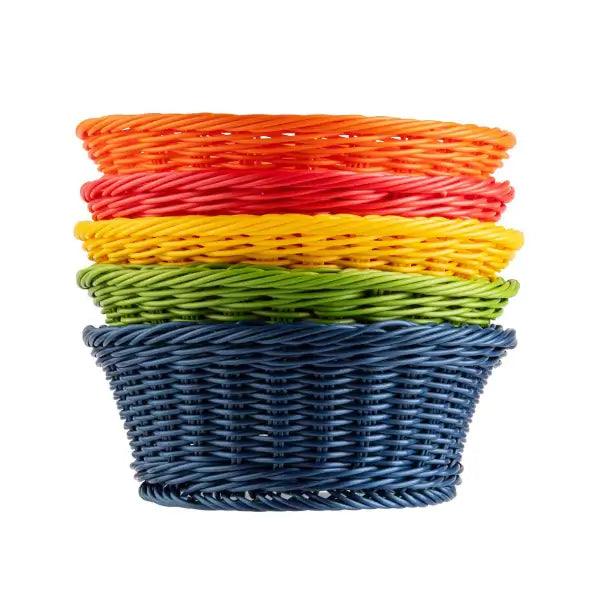 Tablecraft HM1175A Handwoven Baskets Ridal Color Assorted Collection 8.25" - HorecaStore