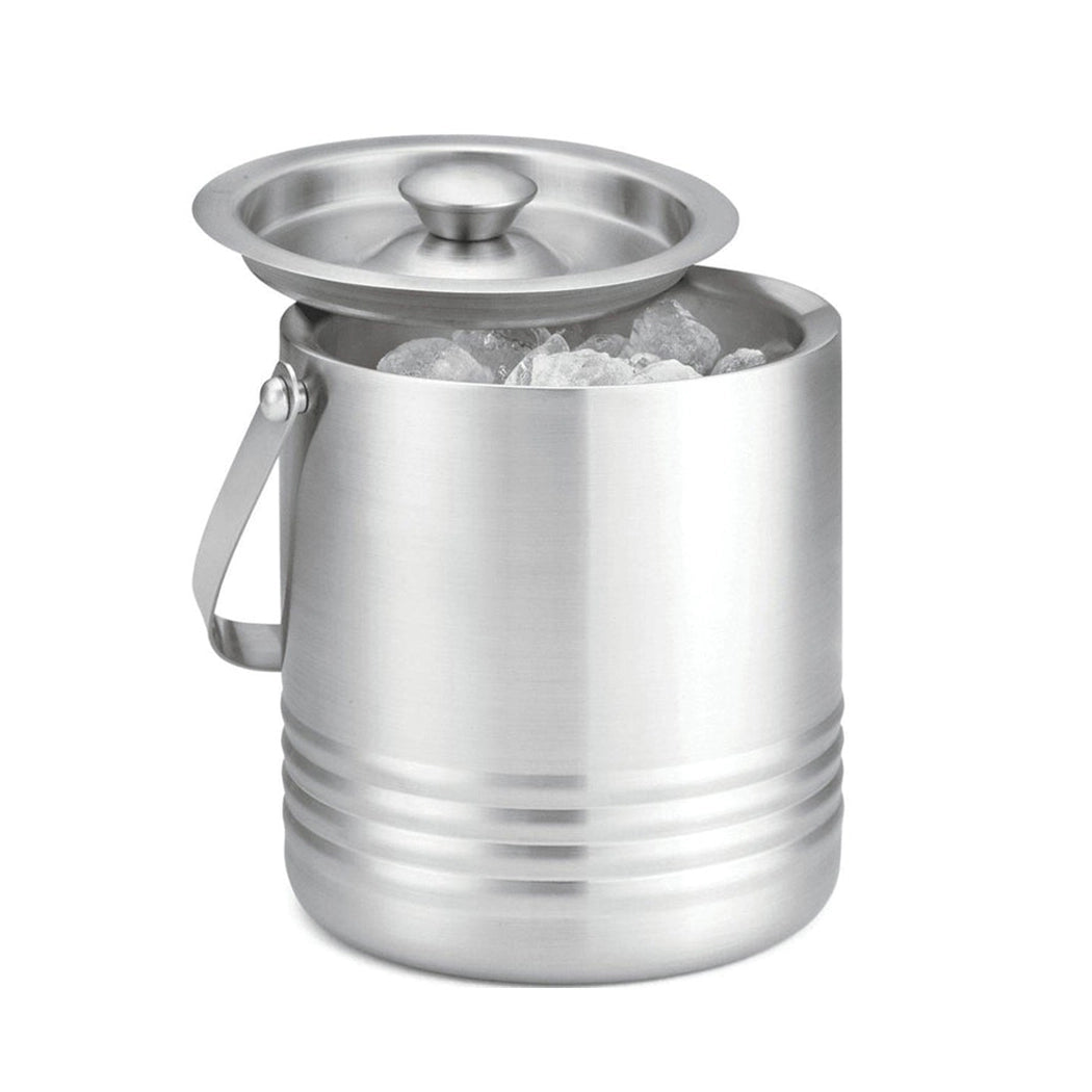 Tablecraft RIB76 Stainless Steel Double Walled Ice Bucket, 18 x 16.50 cm