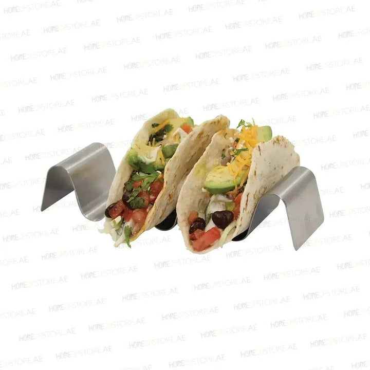 Tablecraft TRS34 Stainless Steel Taco Holder, 7⅝ x 2¼ x 1½'' - HorecaStore