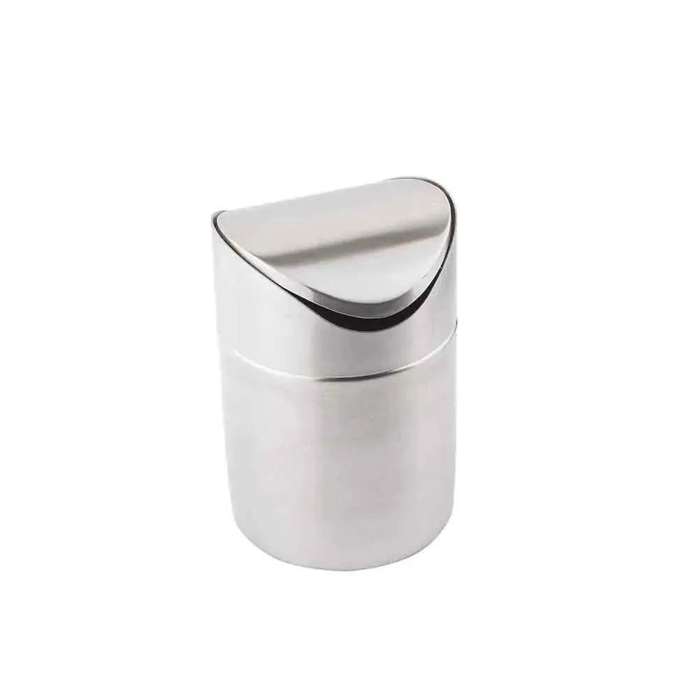 Tablecraft WM1 Stainless Steel Mini Counter Top Waste Basket 12  x 12 x 17 cm