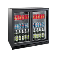 Tecnocooler BC02PS Bar Cooler 2 Sliding Glass Doors 210 Liters 230w 92 x 51 x 89.5 cm