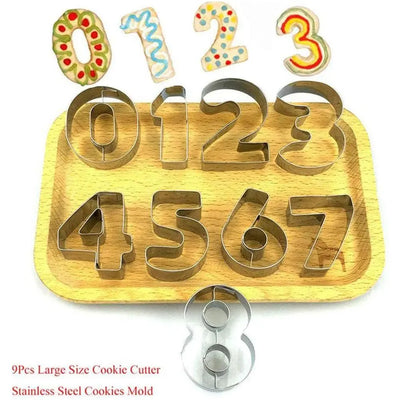 Thermo Hauser Stainless Steel Pastry and Cookie Cutter Numbers Shape assorted Sizes